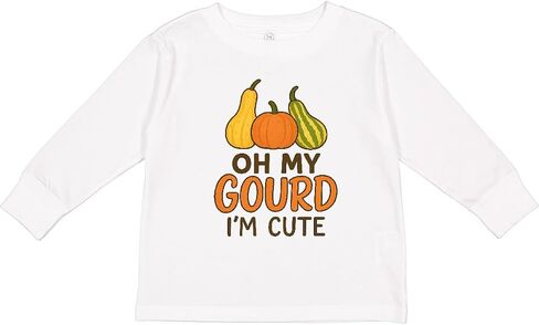 inktastic Oh My Gourd I'm Cute Funny Fall Toddler Long Sleeve T-Shirt in Kuwait