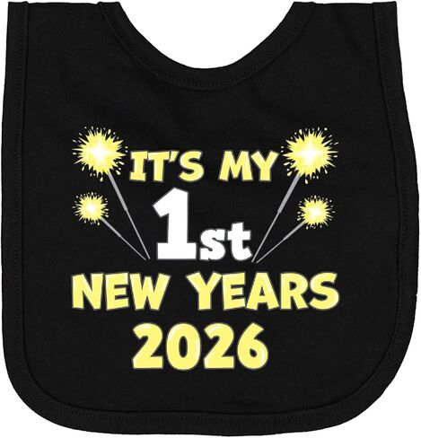 inktastic It's My 1st New Years 2026 Newborn Bib in Saudi Arabia