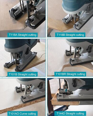 50-Piece Jigsaw Blades for Metal and Softwood Plywood, T-Shank Jig Saw Blades for Professional Accessory Jigsaw (T118A,T118B,T101AO,T101B,T101BR,T144D) in Saudi Arabia