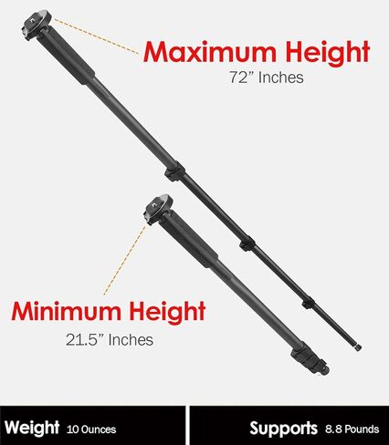 Professional Black 72" Monopod/Unipod (Quick Release) for Nikon D700 in Saudi Arabia
