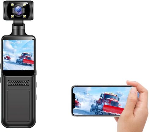 كاميرا Tangxi 4K WiFi Action، كاميرات تسجيل فيديو بدقة 40 ميجابكسل مع شاشة HD 1.3 بوصة، عدسة قابلة للدوران 180 درجة، عريضة للغاية 135 درجة، تحكم في التطبيق، كاميرا فيديو محمولة مع مشبك، للرياضة in Kuwait