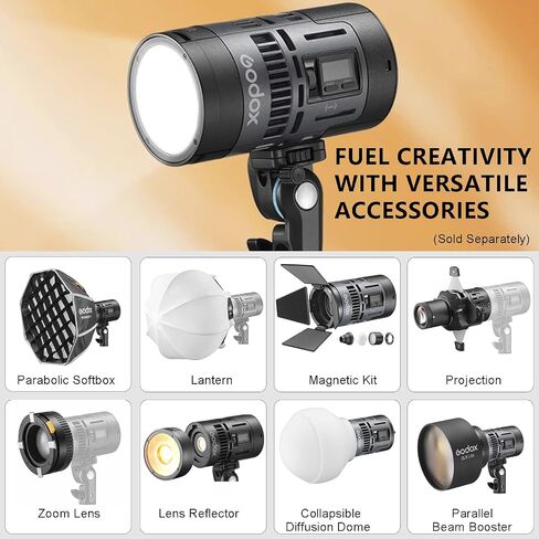 Godox 2pcs RS60Bi LED Video Light Kit, 60W Bi-Color LED Continuous Lighting for Outdoor Studio Photography,Video Recording Live Streaming Lights with 2800-6500K,11 FX Effects,Support DMX/APP Control in Saudi Arabia