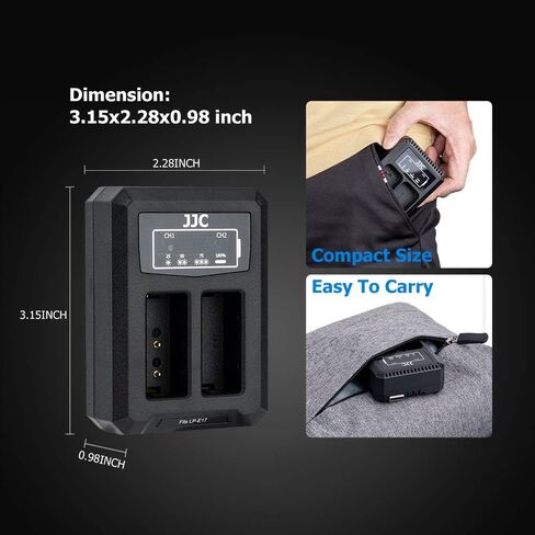 شاحن بطارية LP-E6 LP-E6N شاحن مزدوج كابل USB مدمج مع منفذ نوع C لكاميرا Canon EOS R 5D Mark IV 5D Mark III 5D Mark II 6D Mark II 7D Mark II 5DS 5DS R 6D 7D 80D 70D 60D in Kuwait