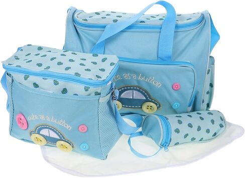 Toyvian Mummy Bag Set: Large Capacity Tote with Bottle Holders - Breathable & Waterproof Design - Oxford Fabric Mummy Bag - Ideal for New Moms, Pregnant Women, Hospital, Outdoor Trips Use in Saudi Arabia