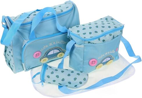 Toyvian Mummy Bag Set: Large Capacity Tote with Bottle Holders - Breathable & Waterproof Design - Oxford Fabric Mummy Bag - Ideal for New Moms, Pregnant Women, Hospital, Outdoor Trips Use in Saudi Arabia
