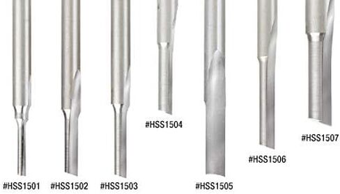 Amana Tool HSS1492 Plastic Cutting, Single Straight O Flute 3/32 D x 3/8 CH x 1/4 SHK x 2 Inch Long High Speed Steel (HSS) Router Bit in Saudi Arabia