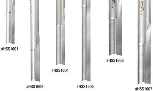 Amana Tool HSS1492 Plastic Cutting, Single Straight O Flute 3/32 D x 3/8 CH x 1/4 SHK x 2 Inch Long High Speed Steel (HSS) Router Bit in Saudi Arabia