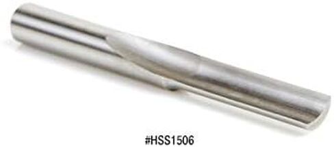 Amana Tool HSS1492 Plastic Cutting, Single Straight O Flute 3/32 D x 3/8 CH x 1/4 SHK x 2 Inch Long High Speed Steel (HSS) Router Bit in Saudi Arabia