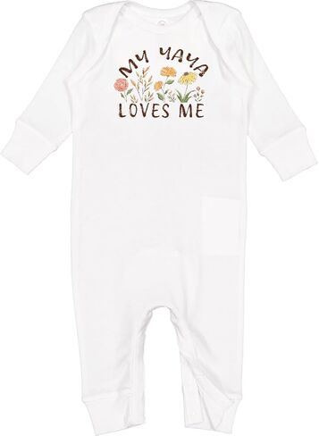 inktastic My Yaya Loves Me Baby Romper Coveralls in Saudi Arabia