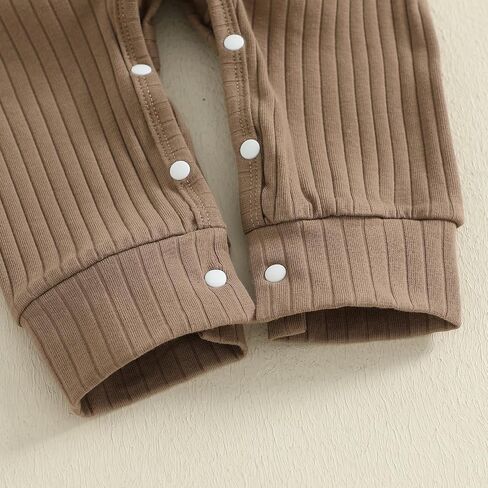 Yoawdats Newborn Little Brother Romper Baby Boy Waffle Knit Outfit With Hat Fall Winter Infant Clothes Set in Saudi Arabia