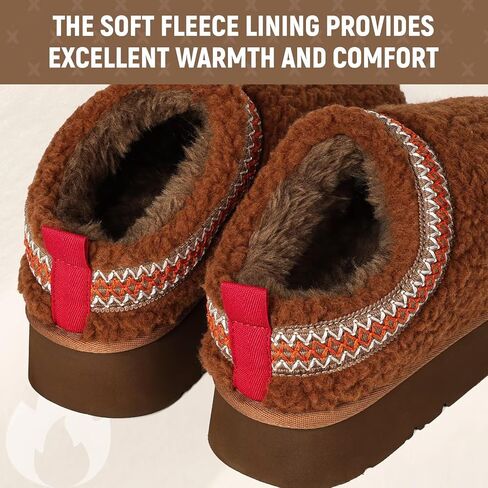 CCF Fuzzy Cute Platform Slippers for Women with Memory Foam Shoes Winter Slippers for Indoor and Outdoor in Kuwait