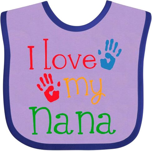 inktastic I Love My Nana Baby Bib in Saudi Arabia