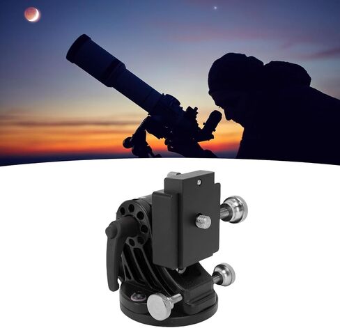 Latitude Adjustment Base, 90 Degree Latitude Adjustment Seat, 3/8 Inch Thread for Common Tripods, Telescope Accessory (Black White) in Saudi Arabia