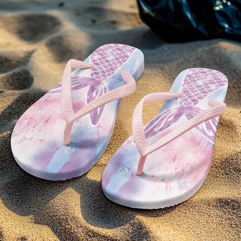Coloranimal Flip Flops for Women Non Slip Sandals Rainbow Flip Flops Women Casual Summer Beach Thong Sandals Fashion Water Shoes Slippers in Saudi Arabia