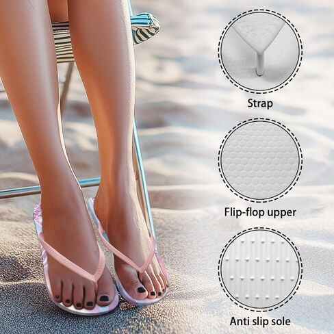 Coloranimal Flip Flops for Women Non Slip Sandals Rainbow Flip Flops Women Casual Summer Beach Thong Sandals Fashion Water Shoes Slippers in Saudi Arabia