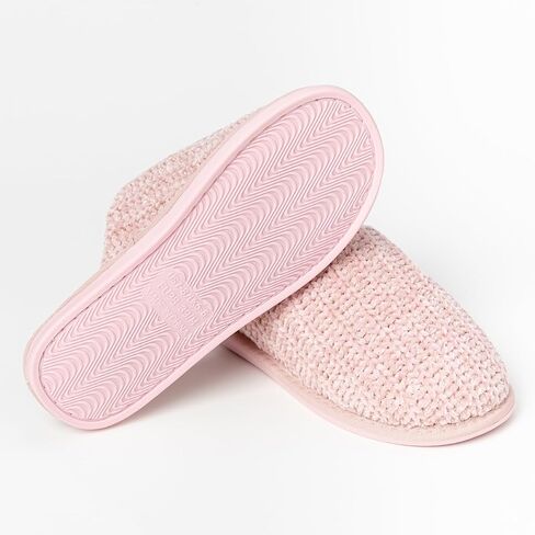 Ultra Soft Plush Women's Knit Slippers Warm Non-Slip Indoors And Outdoor House Shoes in Saudi Arabia