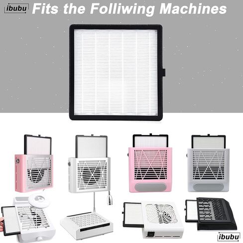 Nail Dust Collector Replacement Filters,1 Pack Nail Tech Dust Collector Filter Square for Electric Nail Dust Collector Machine Manicure Store in Saudi Arabia