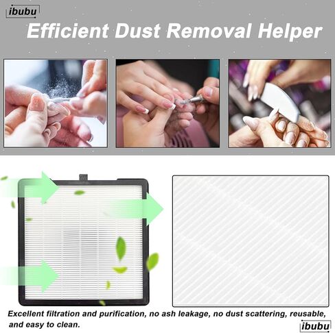 Nail Dust Collector Replacement Filters,1 Pack Nail Tech Dust Collector Filter Square for Electric Nail Dust Collector Machine Manicure Store in Saudi Arabia