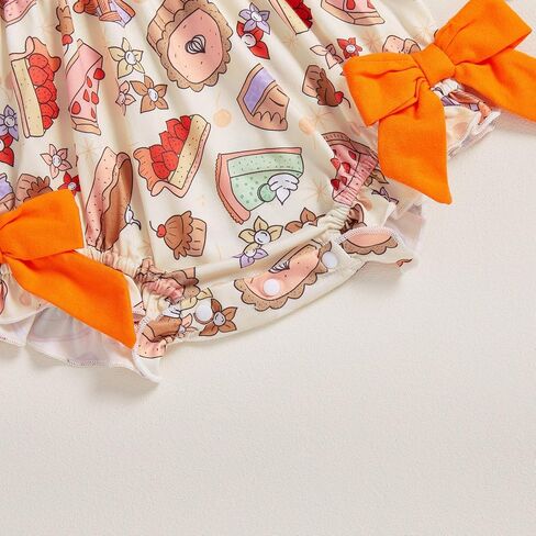 Thanksgiving Baby Girl Outfit My Rolls are Homemade Bubble Rompers | Bows Gingham Smocked Ruffle Bodysuit Headband Long Sleeve Newborn Girl Thanksgiving My Rolls Are Homemade Baby Girl Outfit in Saudi Arabia