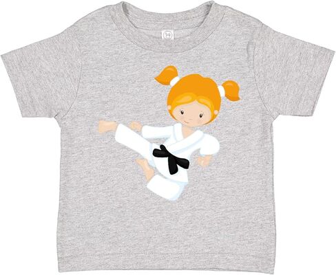 inktastic Karate Girl, Cute Girl, Black Belt, Orange Hair Toddler T-Shirt in Saudi Arabia