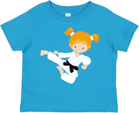 inktastic Karate Girl, Cute Girl, Black Belt, Orange Hair Toddler T-Shirt in Saudi Arabia