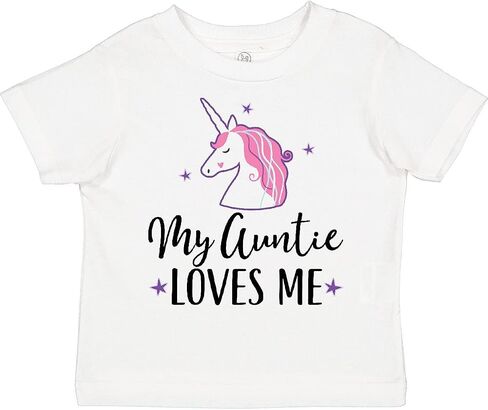inktastic My Auntie Loves Me Unicorn Toddler T-Shirt in Saudi Arabia