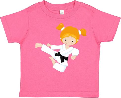inktastic Karate Girl, Cute Girl, Black Belt, Orange Hair Toddler T-Shirt in Saudi Arabia