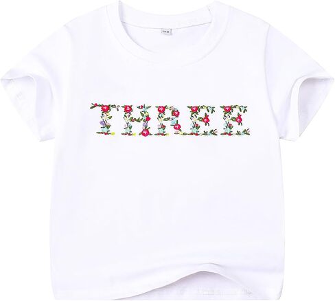 Birthday Girl Shirt Toddler Baby 2nd 3rd Birthday Embroidered T-Shirt B-Day Outfit Short Sleeve Tee Tops Clothes in Saudi Arabia