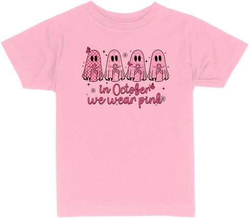 Spooky Breast Cancer Toddler Kids T-Shirt in Saudi Arabia