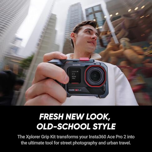 Insta360 Ace Pro 2 Xplorer Bundle Gray - كاميرا أكشن مقاومة للماء بدقة 8K تم تصميمها بالتعاون مع لايكا، مستشعر 1/1.3 بوصة، شريحة AI مزدوجة، إضاءة منخفضة رائدة، صوت فائق للتصوير الفوتوغرافي في الشوارع، بطارية مزدوجة in Kuwait