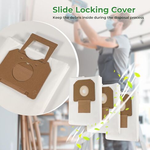 3 Pack VB090F HEPA Vacuum Bags Compatible with Bos-ch 9 Gallon Dust Extractors VAC090A, VAC090AH, VAC090S in Saudi Arabia