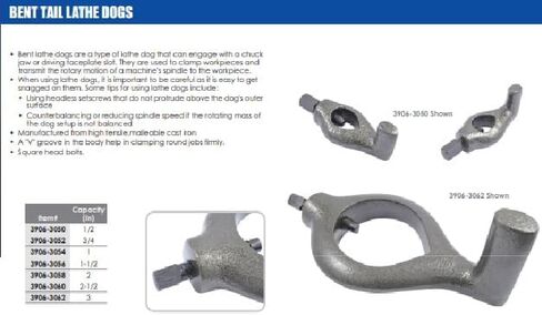 HHIP 3906-3052 3/4-Inch Bent Tail Lathe Dog in Saudi Arabia