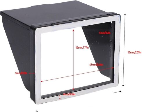 غطاء شاشة LCD مقاس 3.2 بوصة من GOWENIC، غطاء شاشة كاميرا قابل للطي مع مادة متدفقة، كتل الوهج تقلل من الانعكاسات in Kuwait
