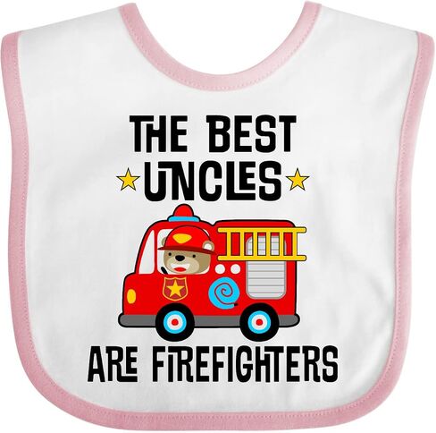 inktastic Best Uncles Are Firefighters Baby Bib in Saudi Arabia
