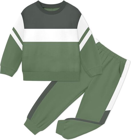 NECIOUS طفل رضيع ملابس الخريف الشتاء اللون كتلة Crewneck البلوز بلوزات وسراويل 2 قطعة وتتسابق 1-5T in Kuwait