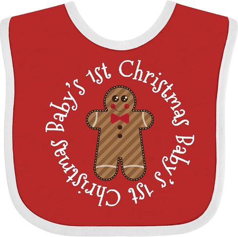 inktastic Babys First Christmas Gingerbread Cookie Baby Bib in Saudi Arabia
