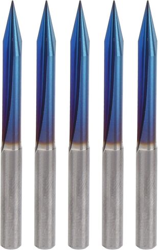 CNC Router Bit for Engraving, 4mm Shank Straight Groove V Bits, 0.3mm Tip 25 Degree, 2 Flutes Tungsten Steel Coated Cutting Bit for MDF Wood Aluminum Acrylic in Saudi Arabia