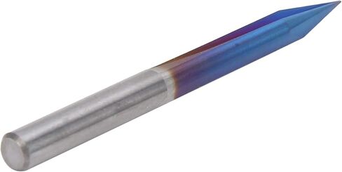 CNC Router Bit for Engraving, 4mm Shank Straight Groove V Bits, 0.3mm Tip 25 Degree, 2 Flutes Tungsten Steel Coated Cutting Bit for MDF Wood Aluminum Acrylic in Saudi Arabia
