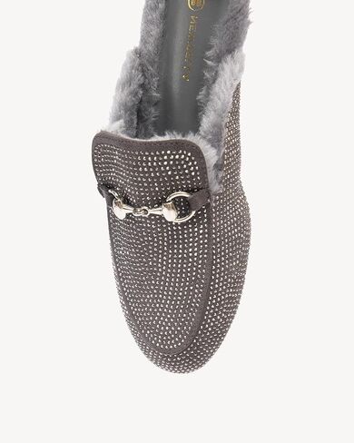 NEWBELLA Women's Faux Fur Lined Mule Slippers - Cozy Slip-On House Shoes with Round Toe, Warm Winter Indoor & Outdoor Shoes for Fall & Winter in Saudi Arabia