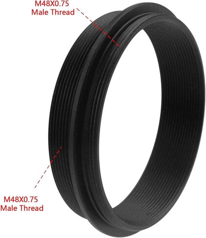 Astromania M48X0.75 Male to M48X0.75 Male Thread Telescope Adapter - Bundle with-M48X0.75 Male/M42X1 Female to M42X0.75 Male in Saudi Arabia