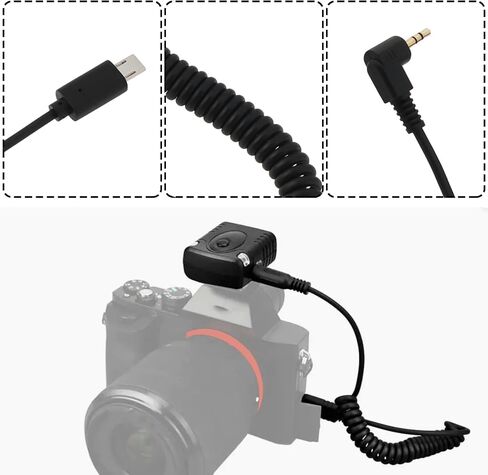 2.5mm to S2 Remote Control Shutter Release Cable Compatible with Sony A7II A7R RX1R A9 in Saudi Arabia