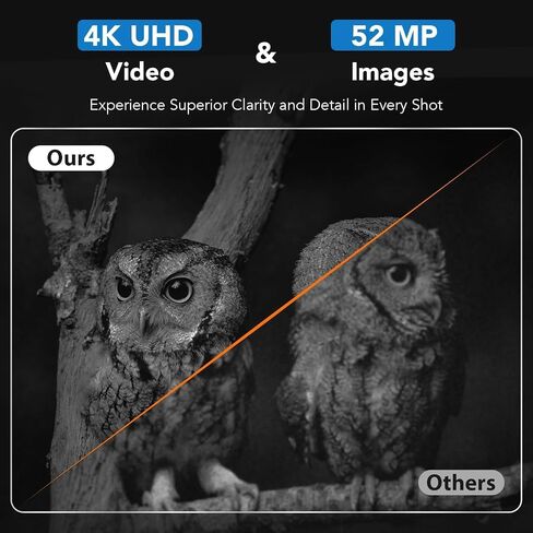نظارات الرؤية الليلية GTHUNDER، مناظير للرؤية الليلية - فيديو بدقة 4K UHD، صور بدقة 52 ميجابكسل، جهاز تحكم عن بعد في التطبيق، تكبير 10X، شاشة عالية الدقة 4 بوصات، 984 قدمًا، 7 مستويات بالأشعة تحت الحمراء، بطارية 4000 مللي أمبير في الساعة، 32 جيجابايت - مث in Kuwait