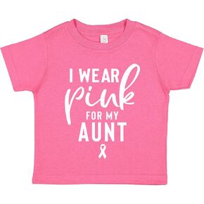 تي شيرت للأطفال الرضع من نوع تي شيرت وذيول I Wear Pink for My Aunt Cancer (مقاسات الرضع والأطفال الصغار) in Kuwait