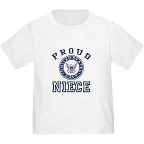 CafePress Proud US Navy Niece Toddler T Shirt Cute Toddler Graphic Tee, 100% Cotton in Kuwait