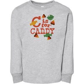 C is for Candy Toddler Kids Long Sleeve T-Shirt in Kuwait