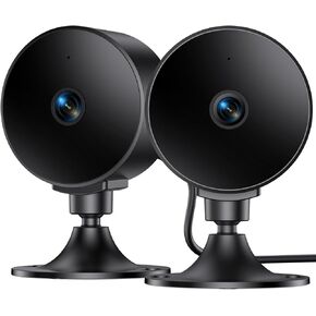Security Camera Indoor 2K 3MP, Pet & Baby Monitor WiFi Camera with Motion & Sound Detection, Real-Time Alert, Two-Way Audio, Works with Alexa & Google Assistant, Supports 256G SD&Cloud, 2.4GHz in Saudi Arabia