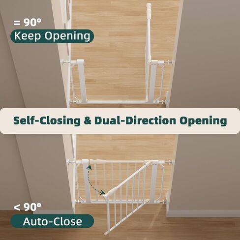 Elevon Pet Gate for Dogs, Pressure Mounted with Auto Close, Adjustable Width 29.1-33.8 Inch x 36 Inch, Gray in Saudi Arabia