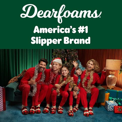 Dearfoams womens Holiday Christmas Gift Fuzzy Cozy Sherpa Novelty House Shoe Slipper in Saudi Arabia