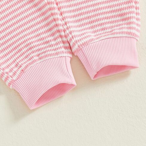 Big Sister Outfits Toddler Girl Long Sleeve Top and Striped Pants Set Kid Infant Baby 2Pcs Fall Winter Waffle Clothes in Saudi Arabia