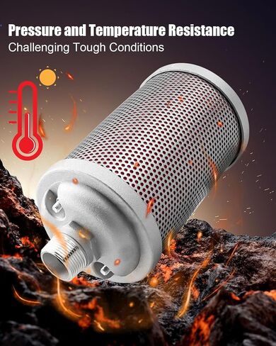 M07 Air Compressor Muffler 3/4 inch NPT Male Air Exhaust Silencer Fit for Dryer Compressor Air Pump Compressed Air Equipment and Systems Replacing Parts Single Chamber 145 PSI in Saudi Arabia